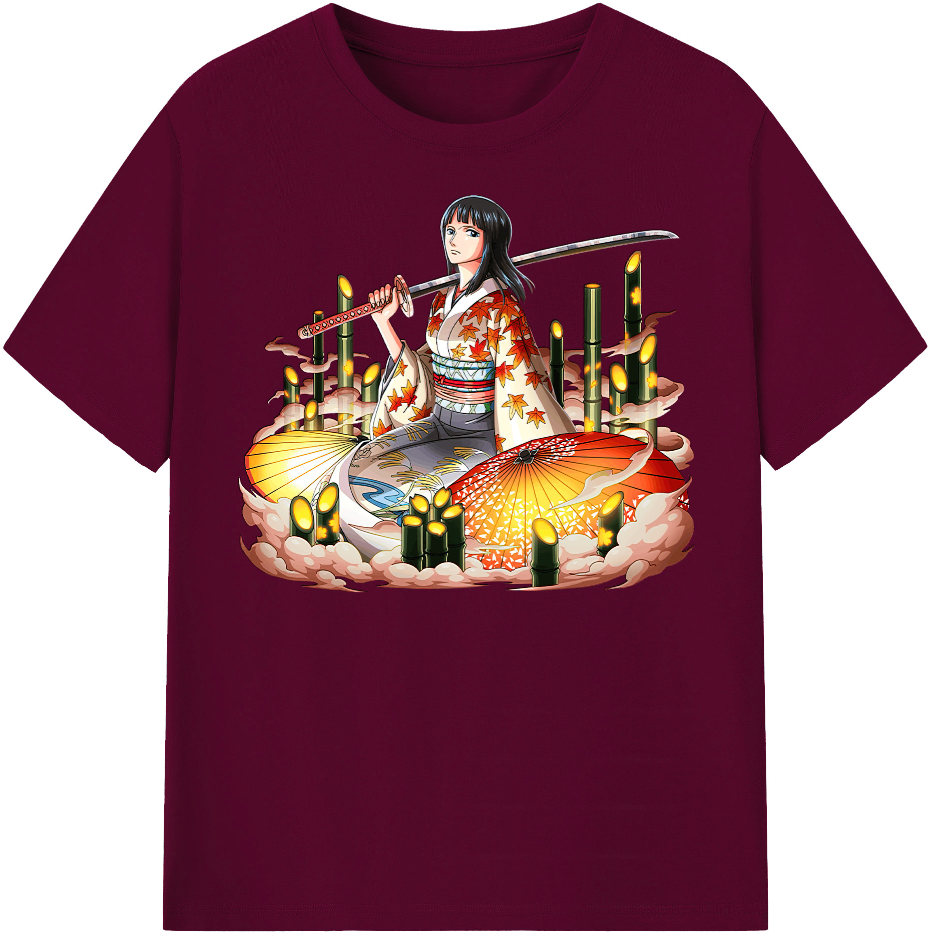 ワンピース ニコ・ロビン ONE PIECE Nico Robin レディースカジュアルプリントTシャツ（綿100％）